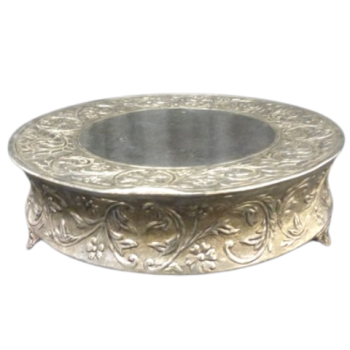 Silver Round Plateau Cake Stand-18"D