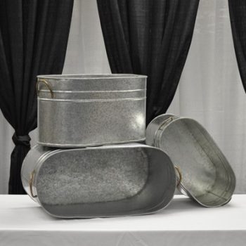 Galvanized Tub - Oval, Large
