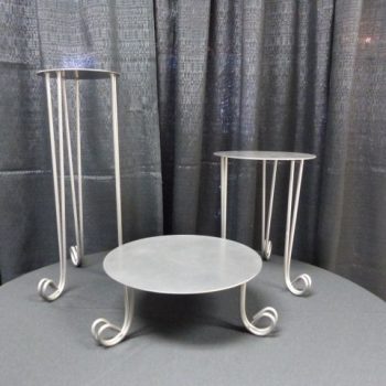 Pewter Cake Stand - 3Pce Set