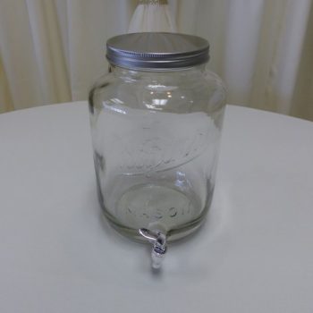 Beverage Dispenser - Glass Mason Jar, Lg.