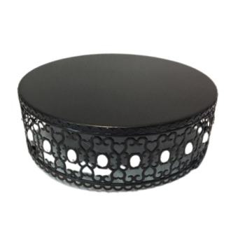 Cake Stand - Black Jeweled, 12"D